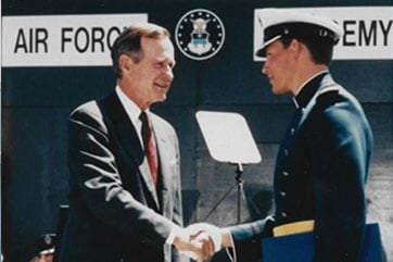 handshake with president